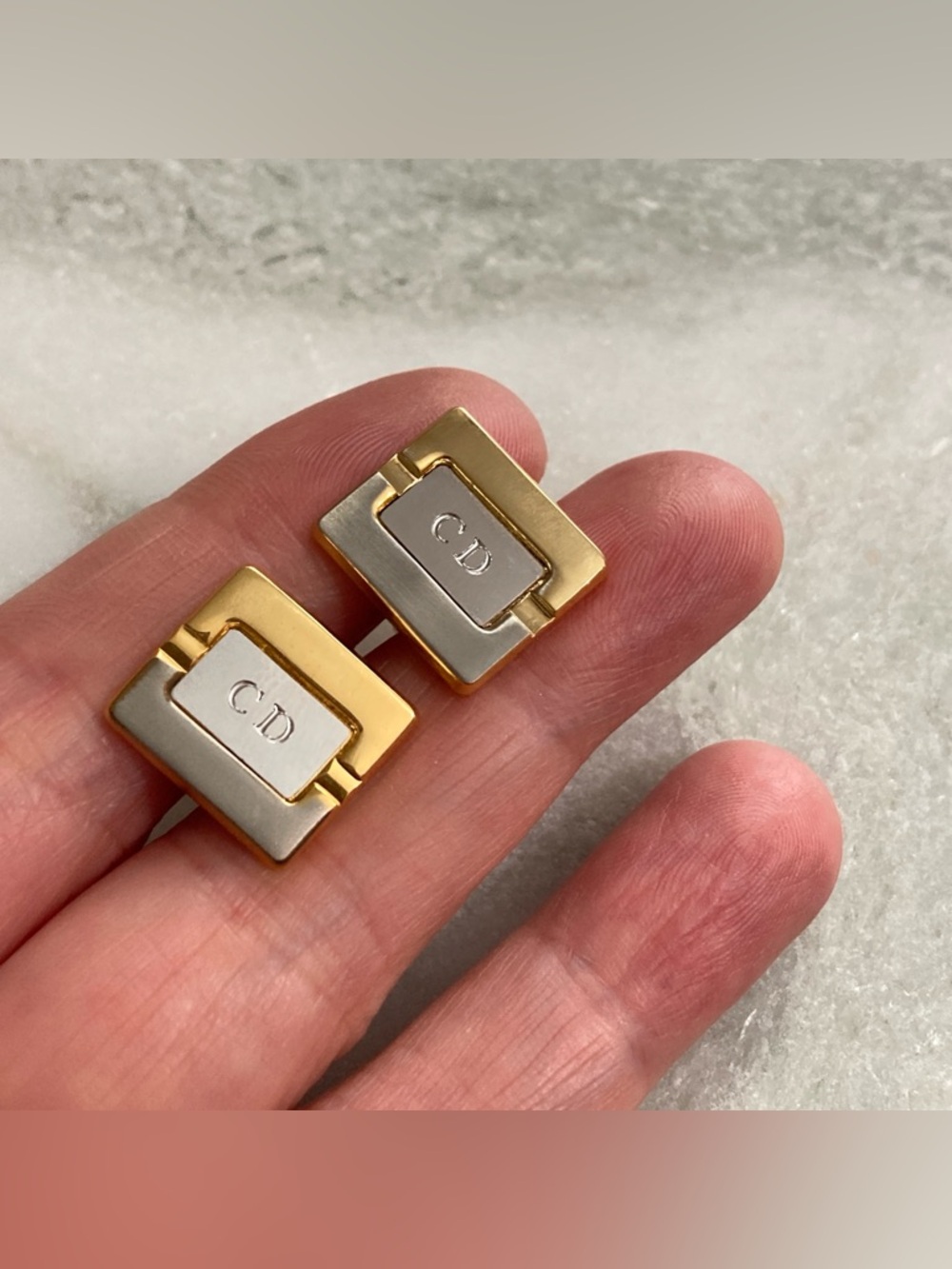 Vintage Dior Cuff Links & Tie Clip Set - Picture 2 of 8